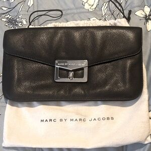 Marc by Marc Jacobs Black Leather Bag with Silver Accent